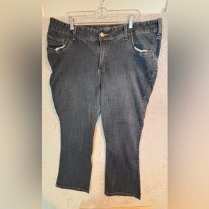 Riders by Lee Women’s Plus Size 24WP Bootcut Jeans Dark Wash Stretch Denim